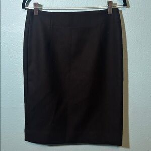 J. Crew Classic Black WOOl Pencil Skirt